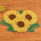 Collections Etc Sunflower Shaped Skid-Resistant Hooked Accent Rug